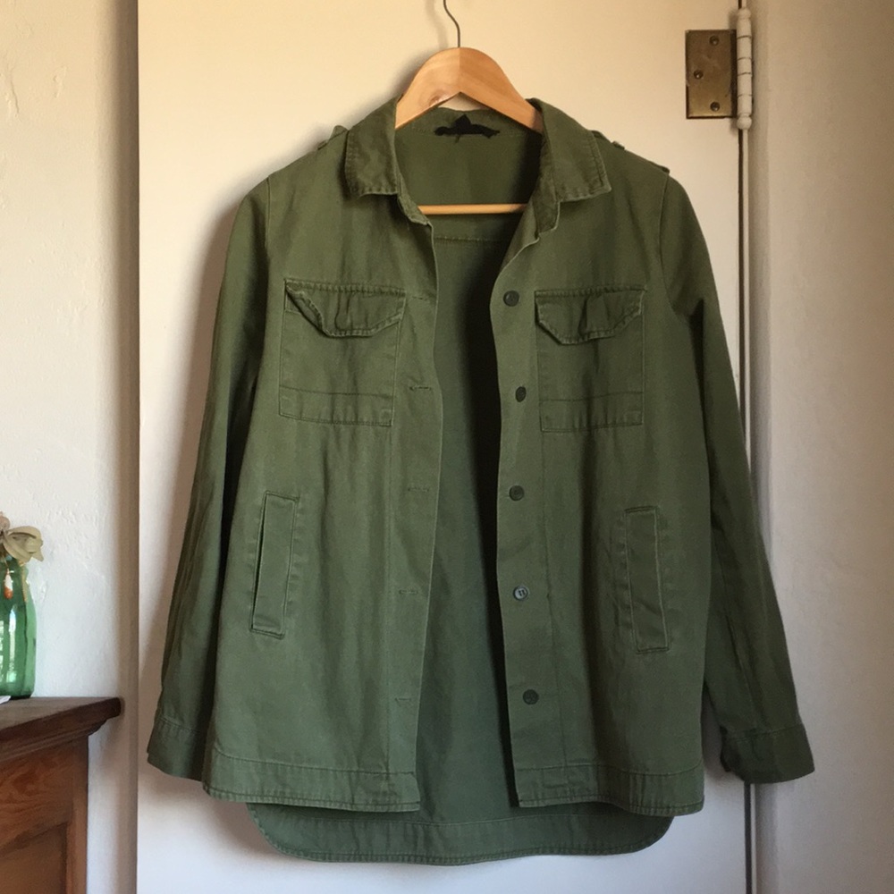 Army Green Cotton Chore Jcaket